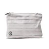 ALOHA-Mid Pouch | Platinum Shibori Stripe