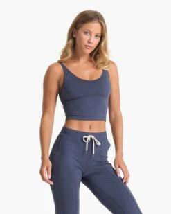 Halo Performance Crop | Azure Heather