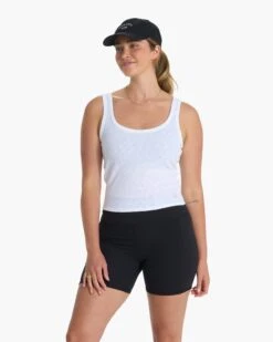 Sunrise Crop Tank | White