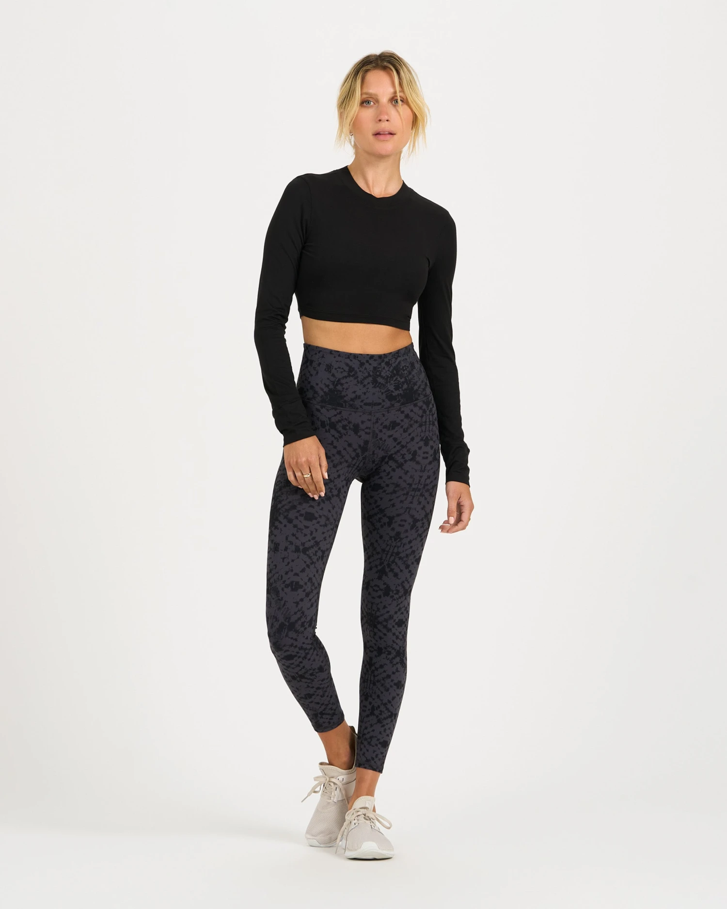 Long-Sleeve Lux Crop Tee | Black - Image 3