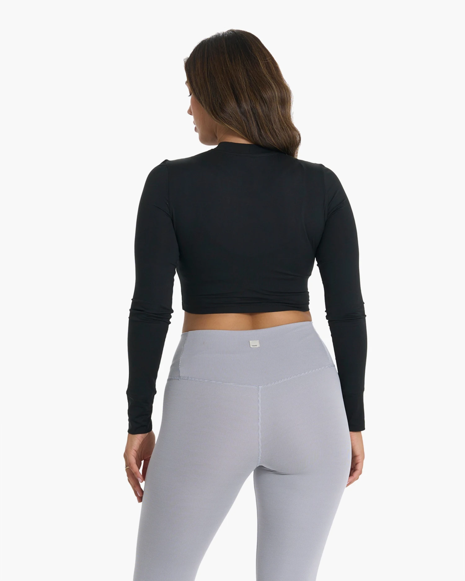 Long-Sleeve Lux Crop Tee | Black - Image 8