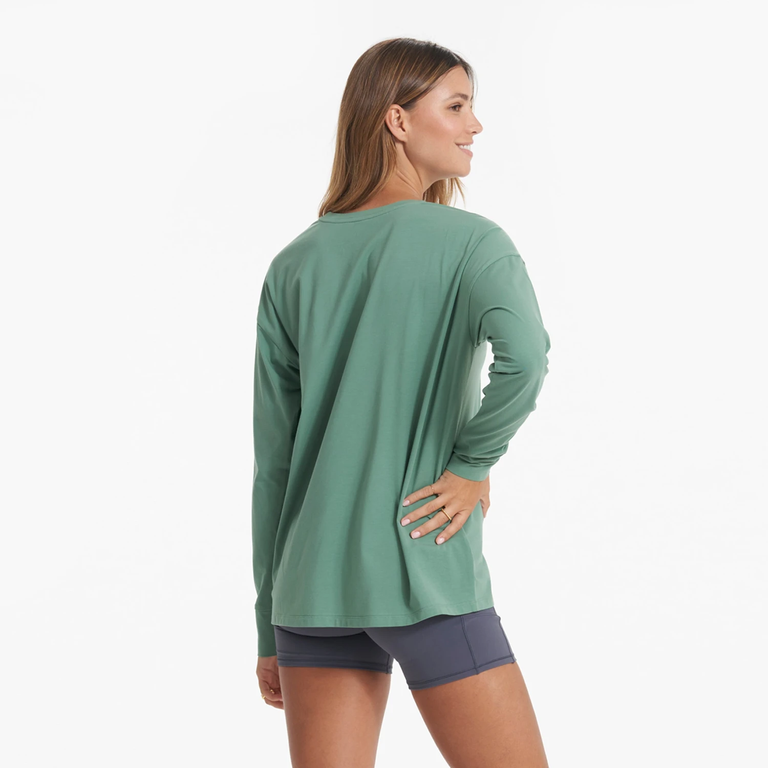 Long-Sleeve Feather Tee | Celadon - Image 4
