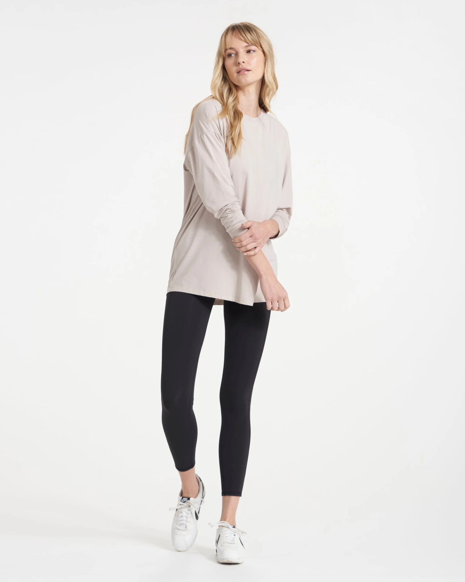 Long-Sleeve Feather Tee | Oyster - Image 4