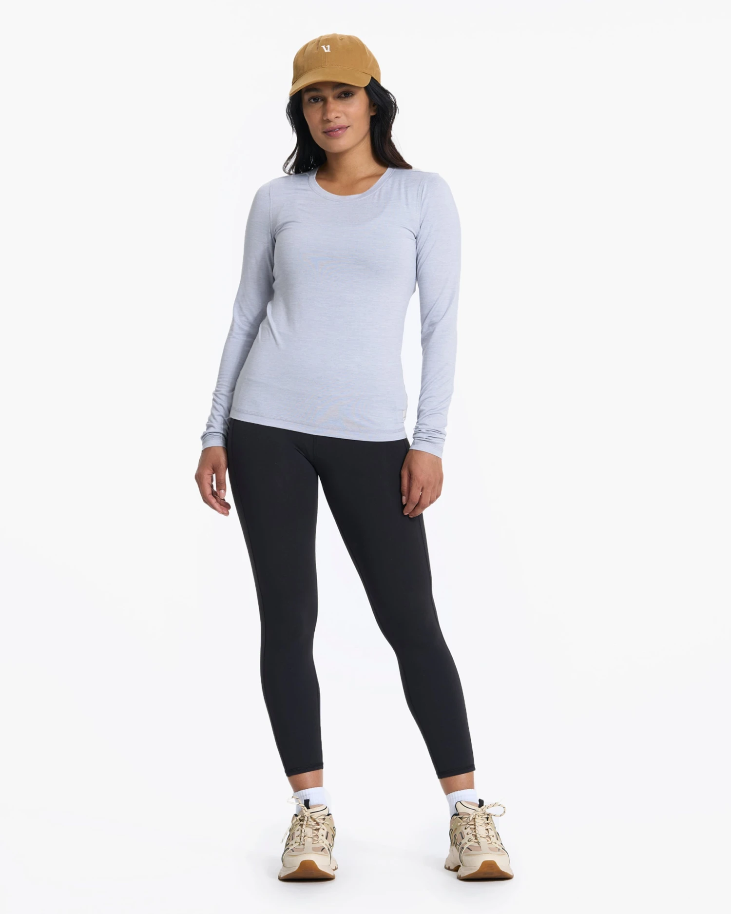 Long-Sleeve Lux Crew | Platinum Heather - Image 4