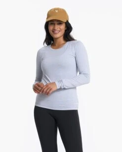 Long-Sleeve Lux Crew | Platinum Heather