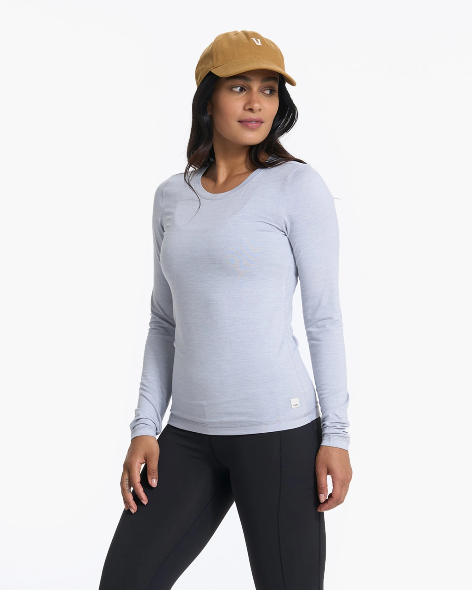 Long-Sleeve Lux Crew | Platinum Heather - Image 2