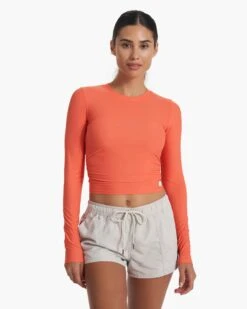 Long Sleeve Dune Crew | Light Papaya