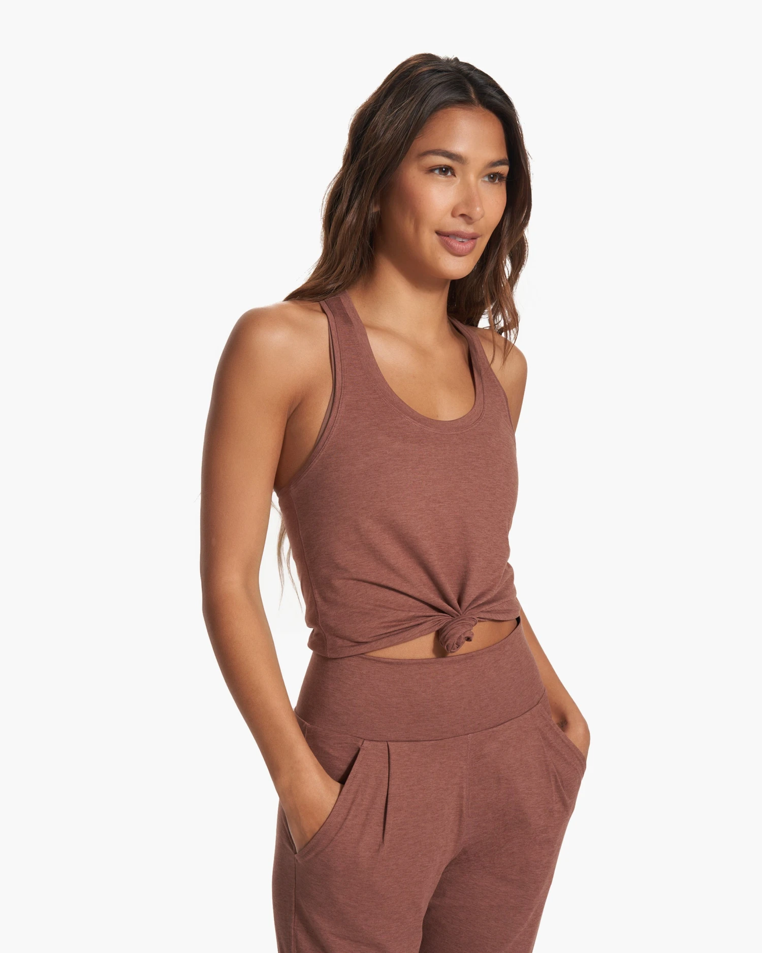 Lux Performance Tank | Hazelnut Heather - Image 4