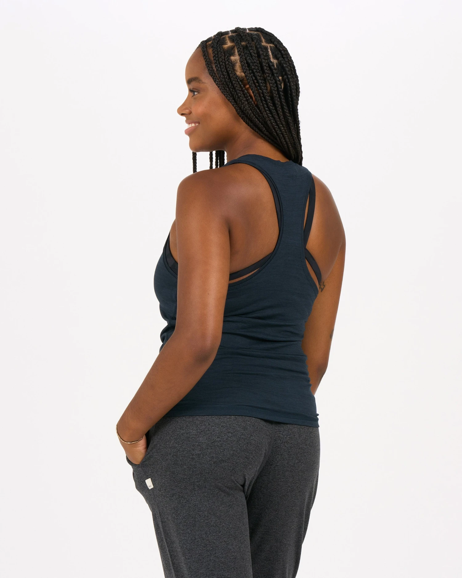 Lux Performance Tank | Ink Heather - Image 6