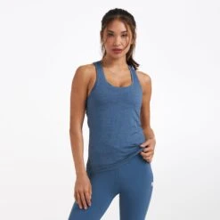 Lux Performance Tank | Pool Blue Heather