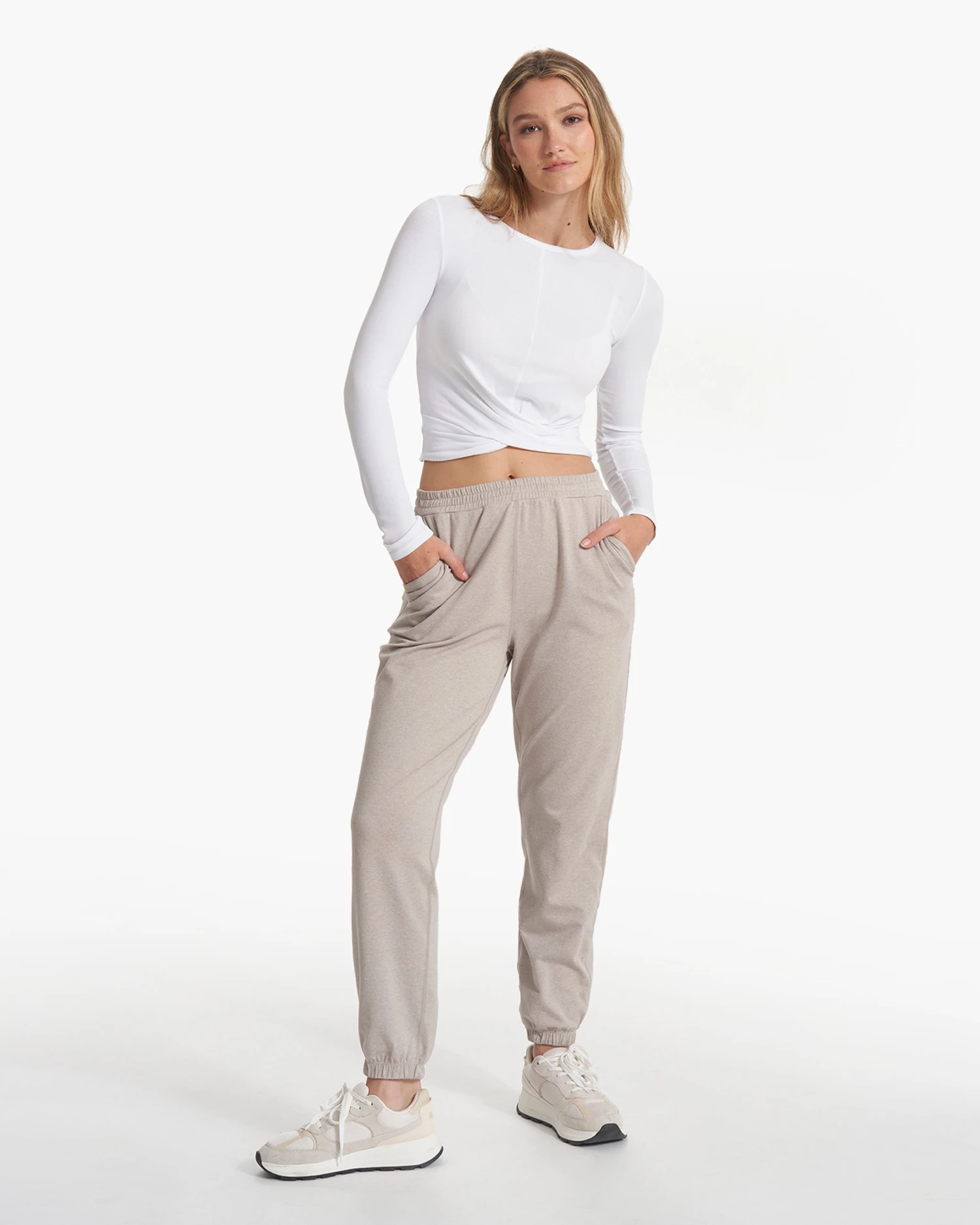 Long Sleeve Cove Twist Tee | White - Image 5