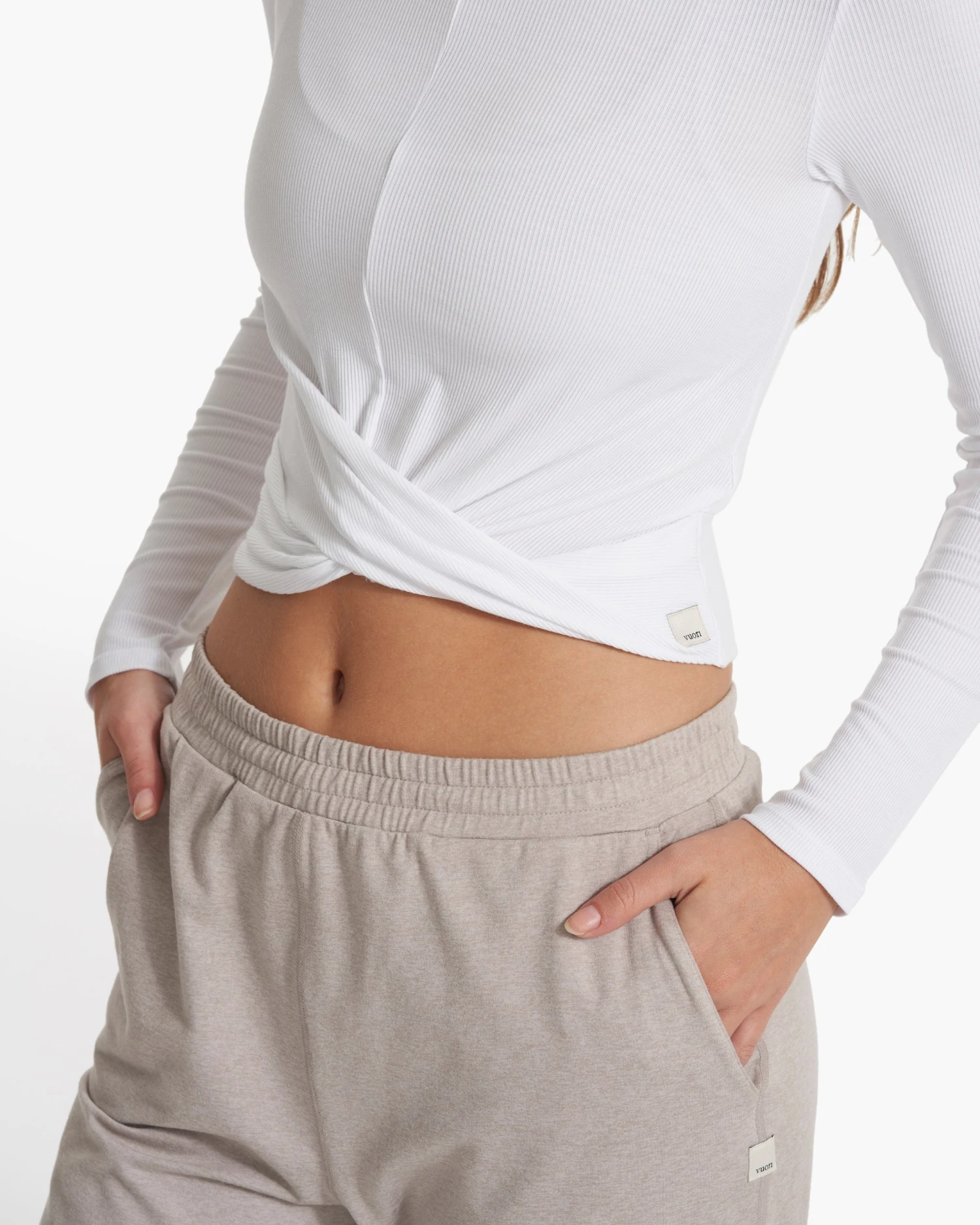 Long Sleeve Cove Twist Tee | White - Image 4