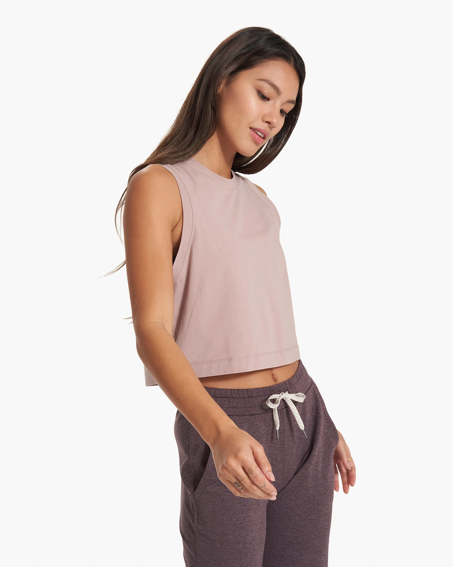 Feather Crop Tank | Umber