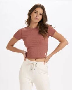 Pose Fitted Tee | Copper Heather