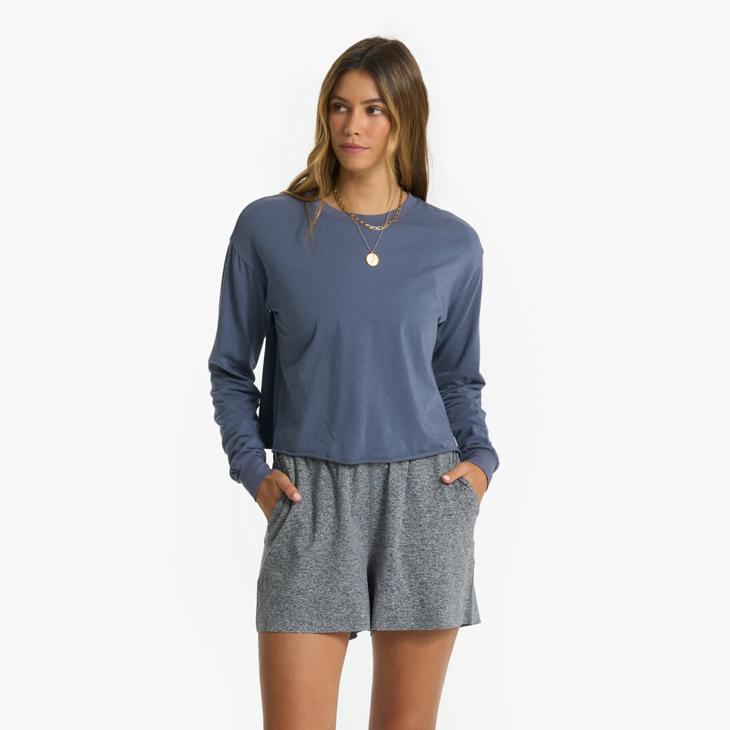 Long-Sleeve Coast Tee | Azure - Image 2