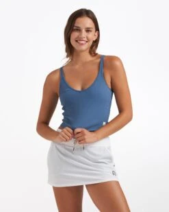 Rib Crop Tank | Pool Blue