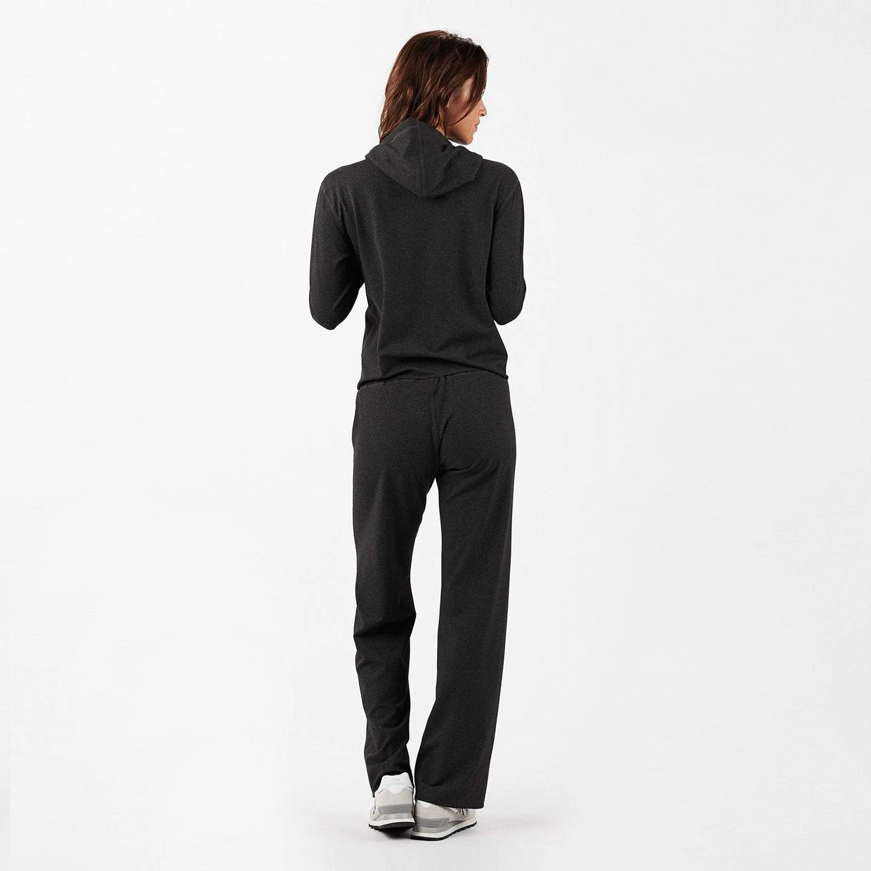 Sequoia Crop Hoodie | Black Heather - Image 4