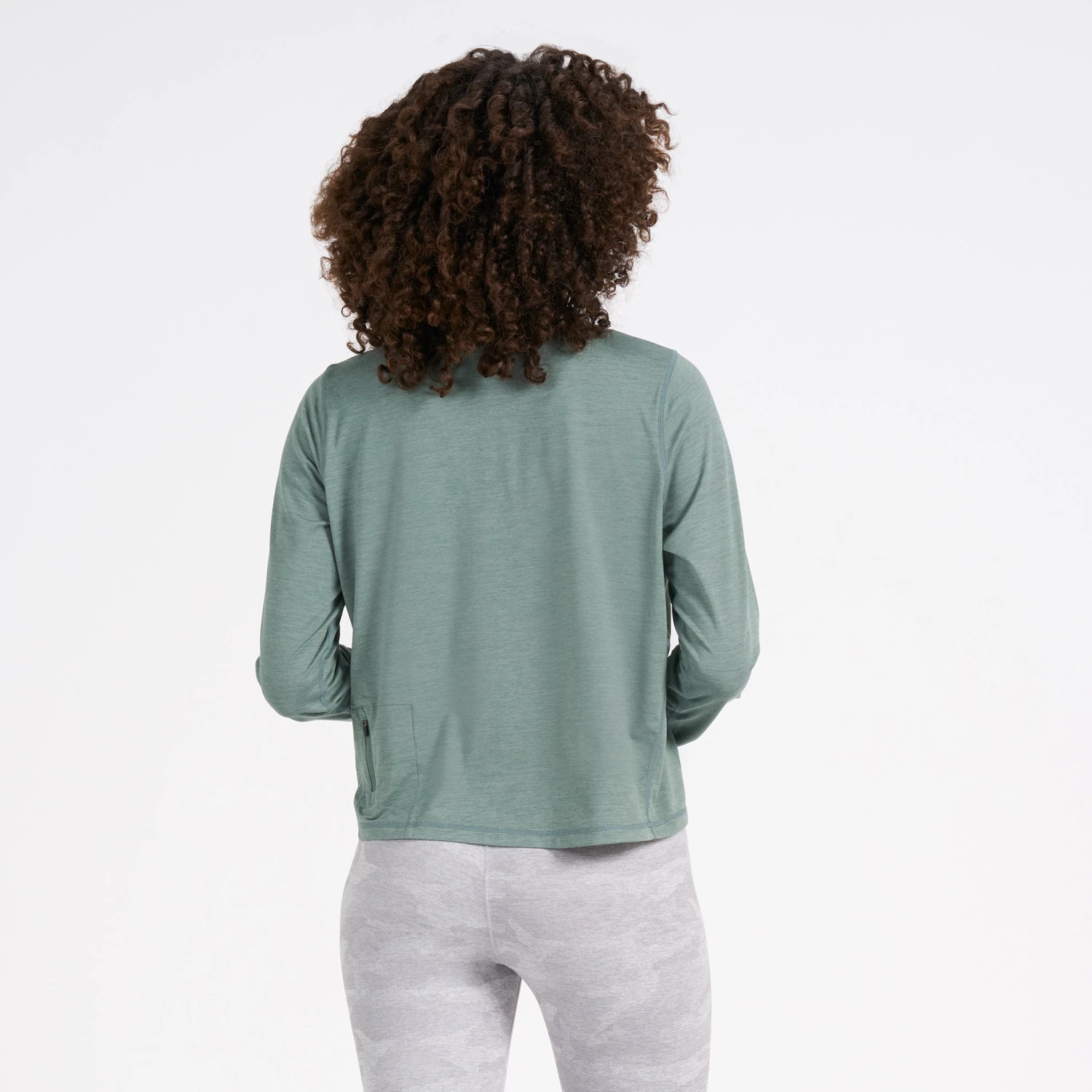Crescent Half Zip | Kelp Heather - Image 3