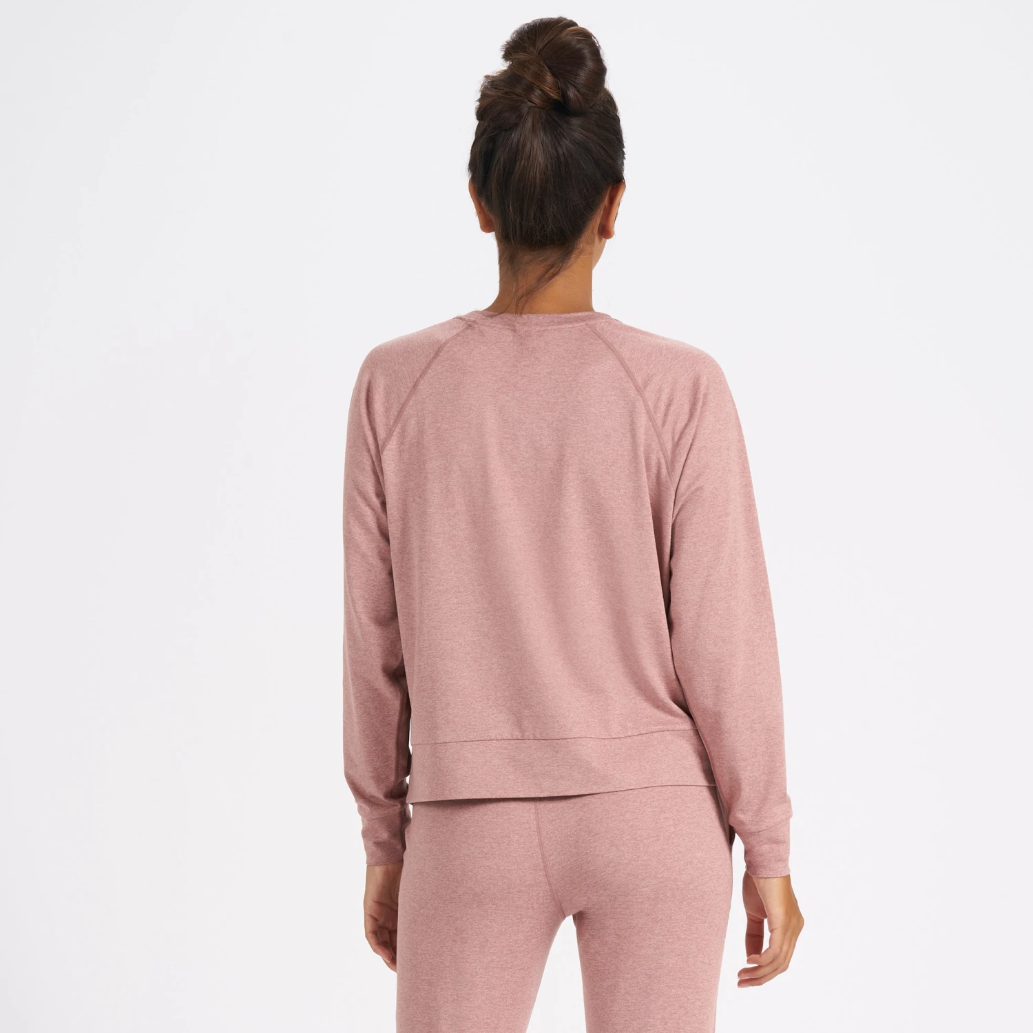 Long-Sleeve Halo Crew | Burnt Clay Heather - Image 3