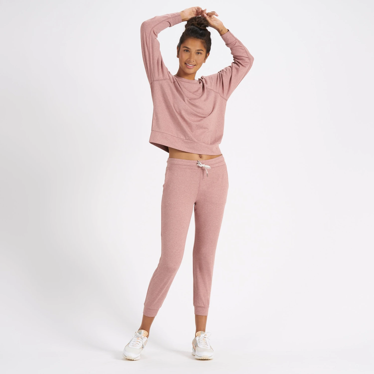 Long-Sleeve Halo Crew | Burnt Clay Heather - Image 4