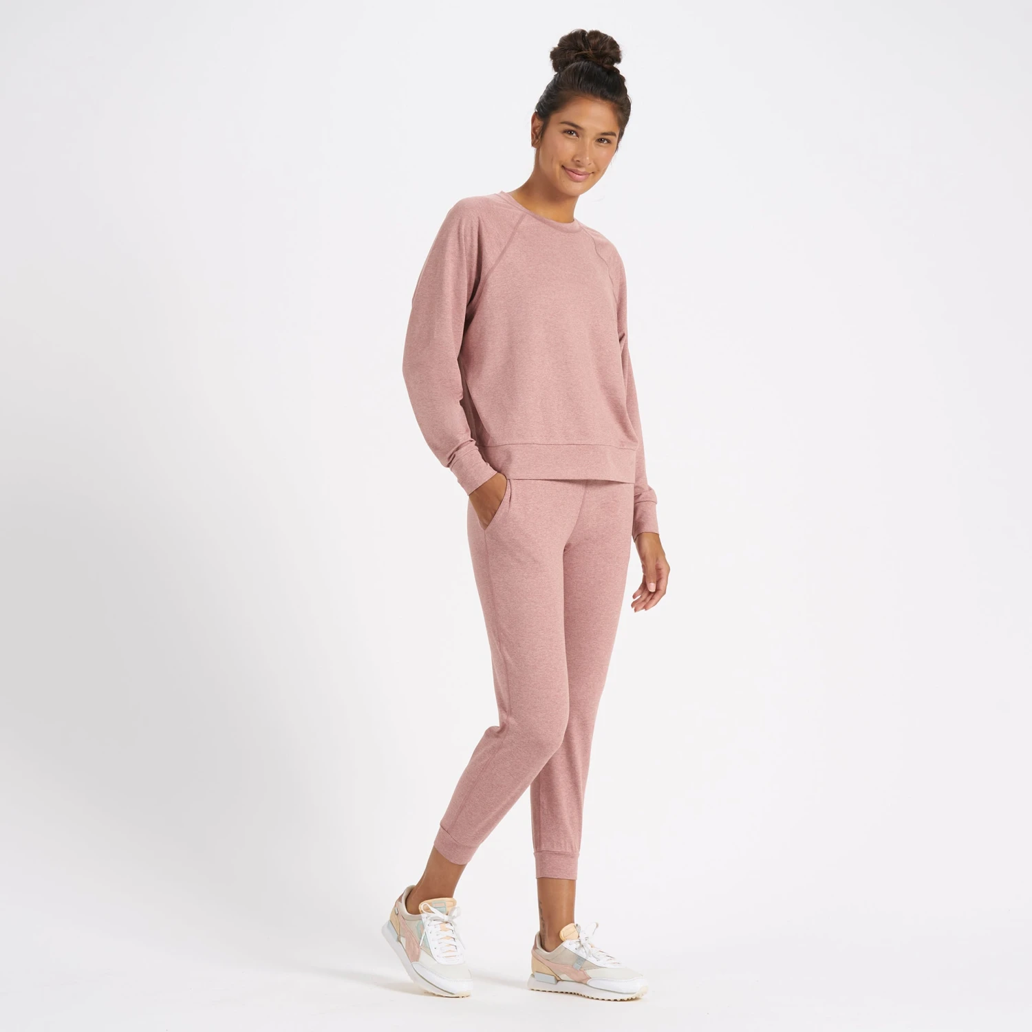 Long-Sleeve Halo Crew | Burnt Clay Heather - Image 5