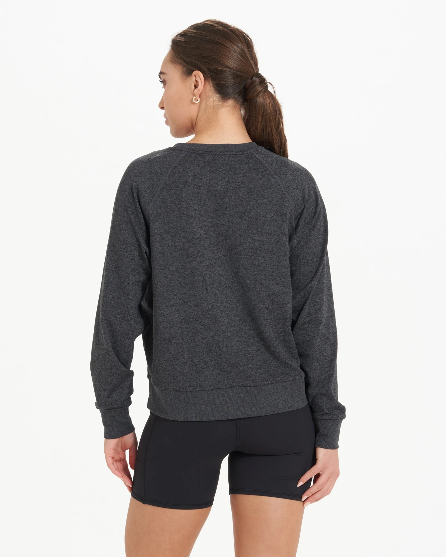 Long-Sleeve Halo Crew | Charcoal Heather - Image 3
