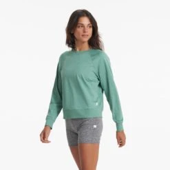 Long-Sleeve Halo Crew | Celadon Heather