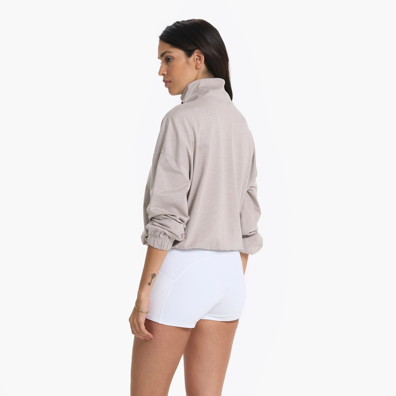 Halo Relaxed Half Zip | Oyster Heather - Image 10