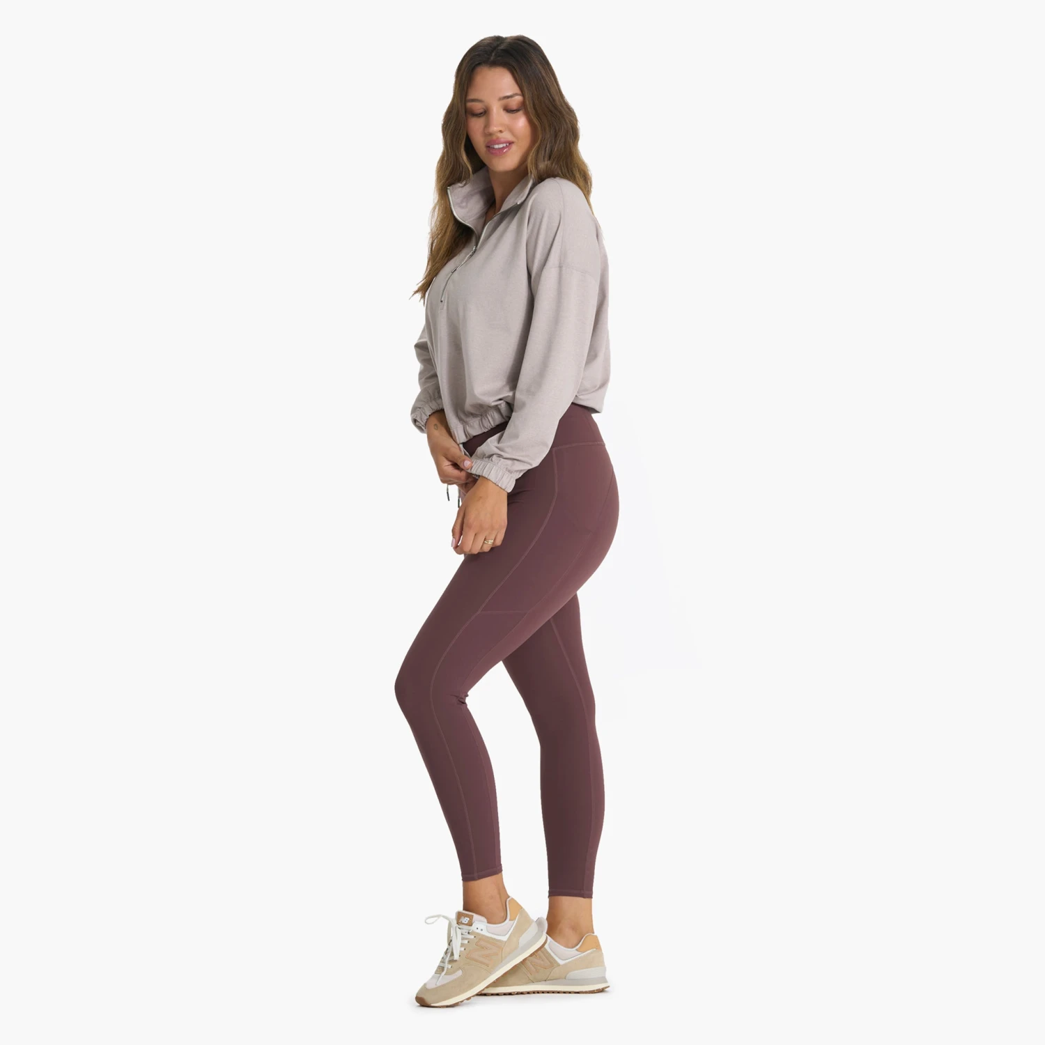 Halo Relaxed Half Zip | Oyster Heather - Image 4