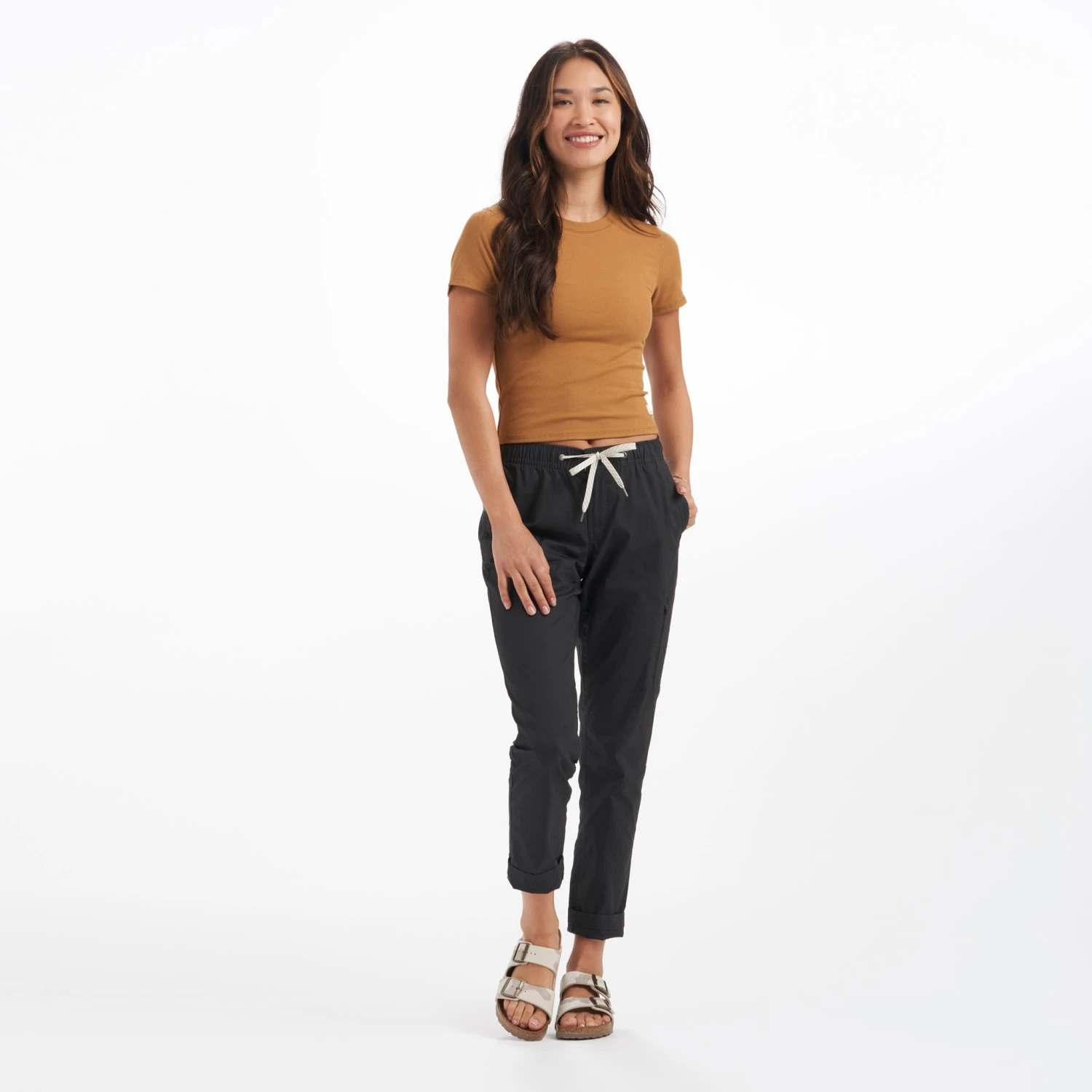 Pose Fitted Tee | Dark Golden Heather - Image 4