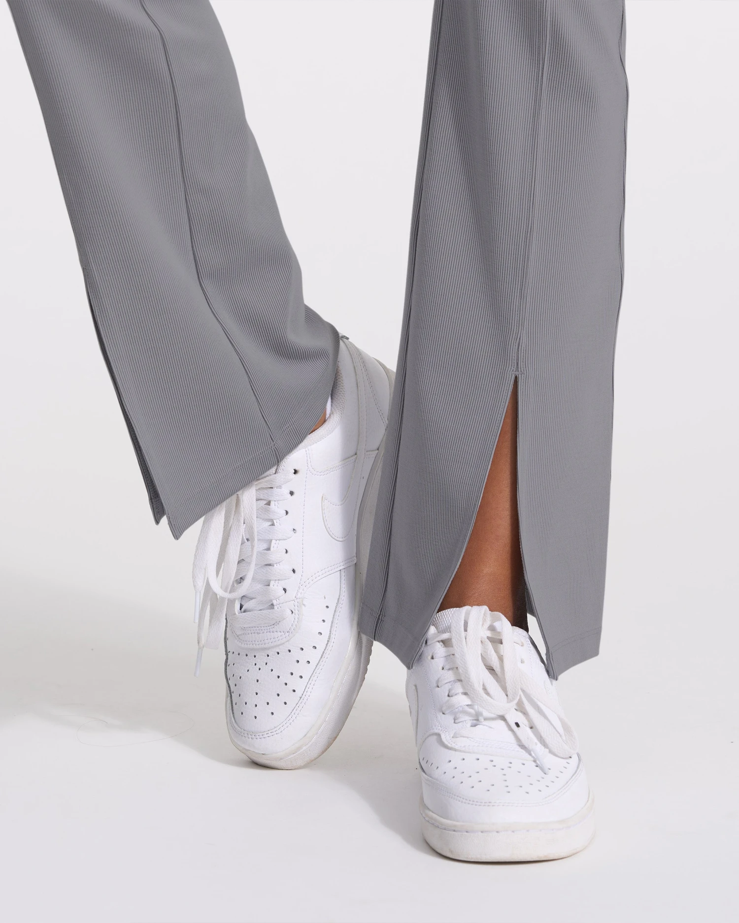 Lux Rib Split Bootcut | Heather Grey - Image 6