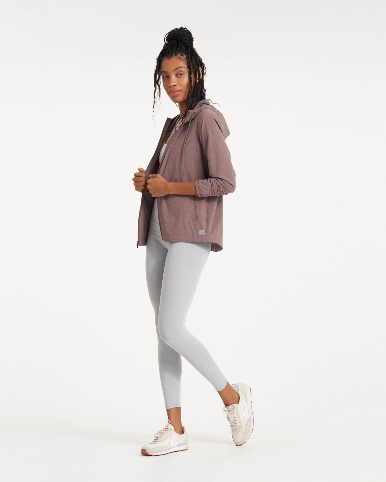 Womens Outdoor Trainer Shell | Hazel Linen Texture - Image 4