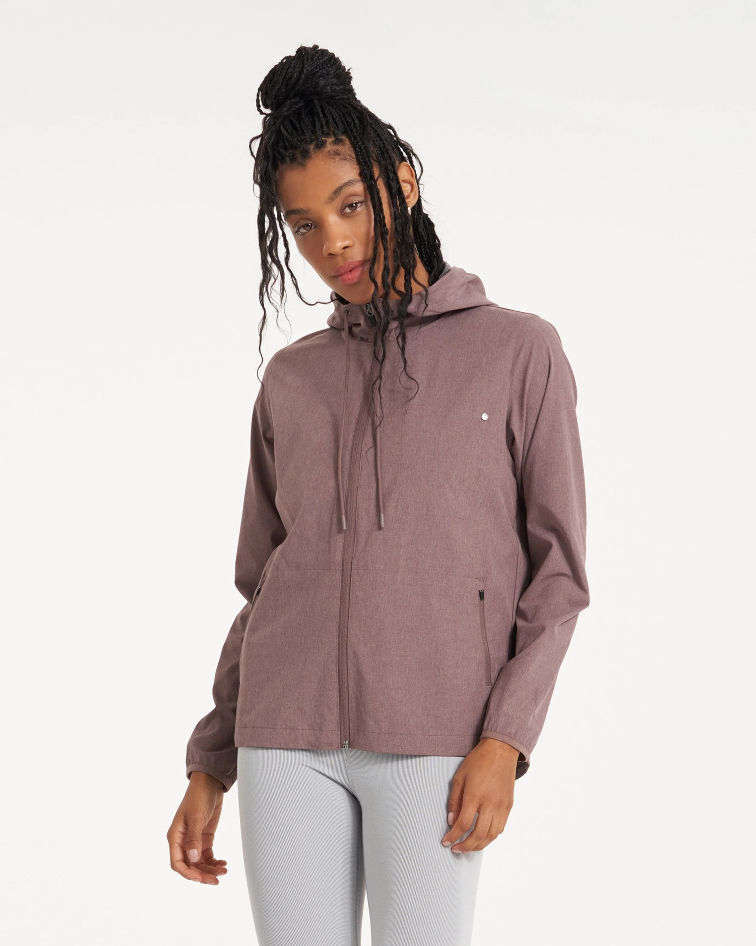 Womens Outdoor Trainer Shell | Hazel Linen Texture