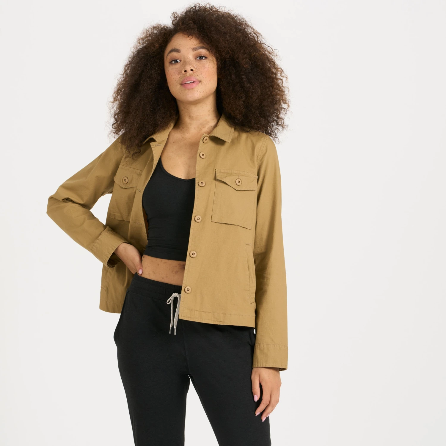Womens Ripstop Jacket | Wheat - Image 2