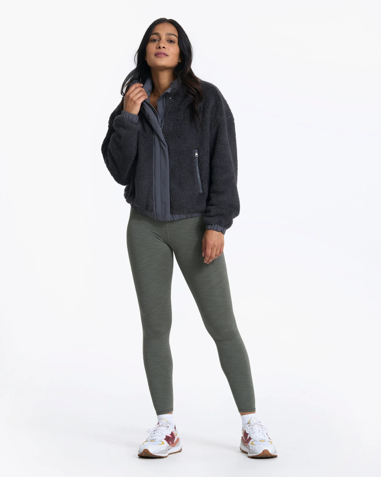 Cozy Sherpa Jacket | Charcoal - Image 6