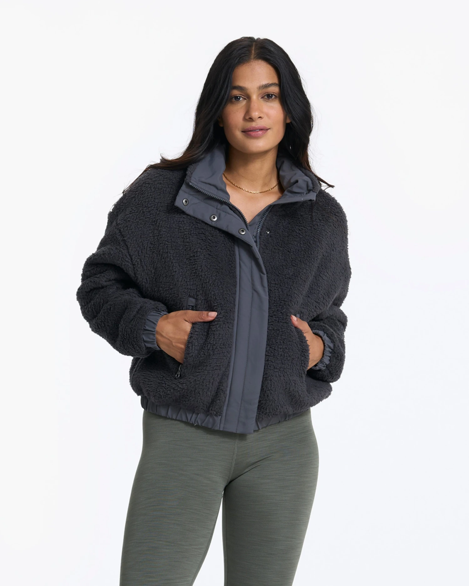 Cozy Sherpa Jacket | Charcoal