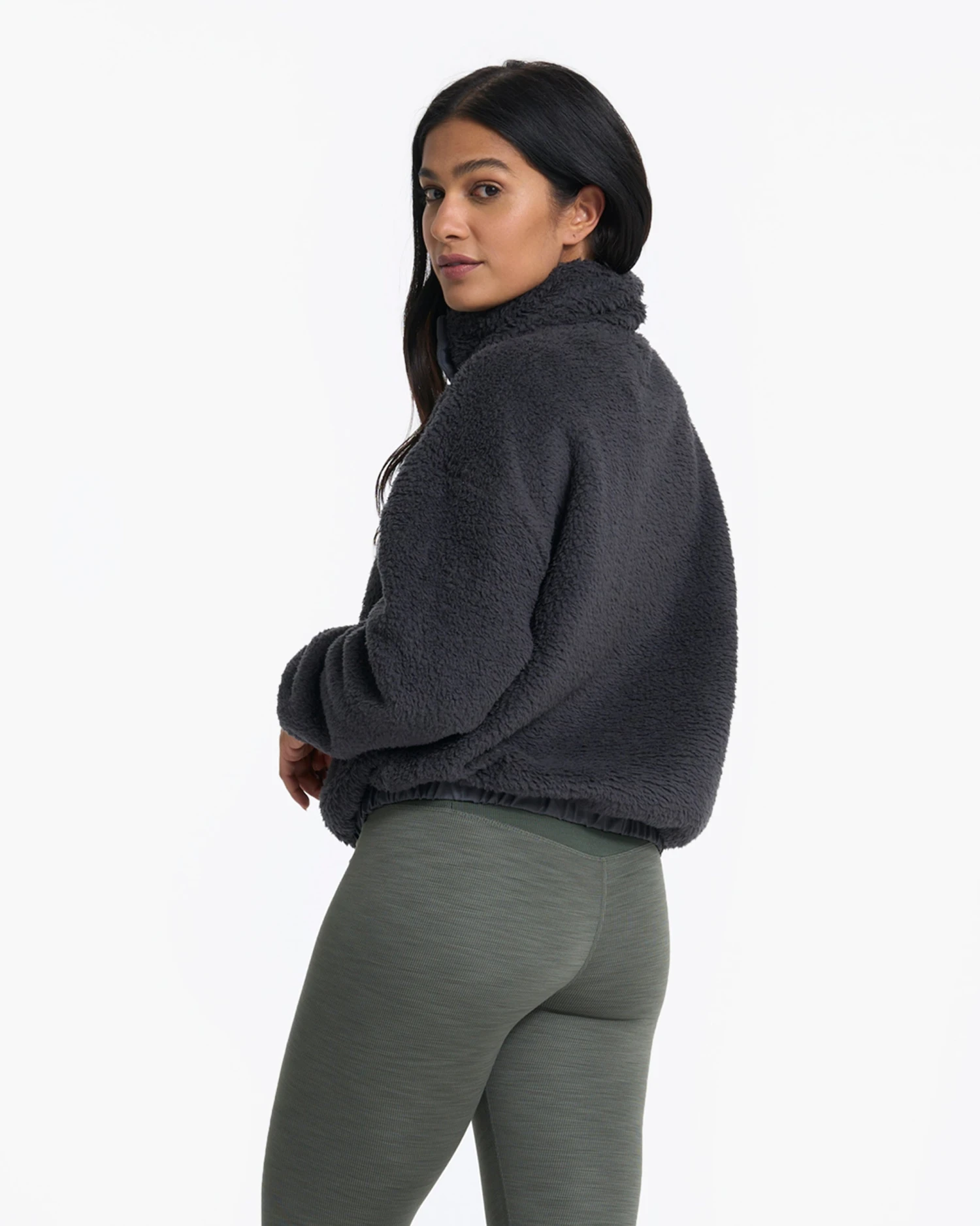 Cozy Sherpa Jacket | Charcoal - Image 4