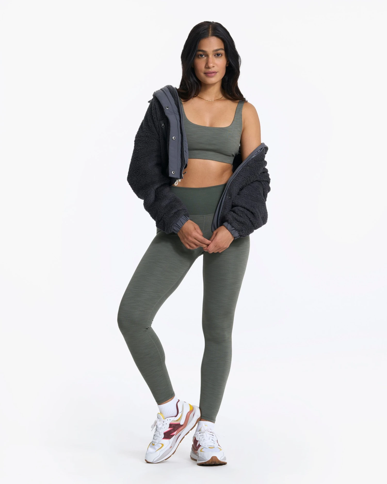 Cozy Sherpa Jacket | Charcoal - Image 5