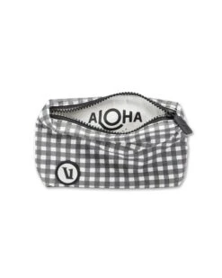 ALOHA-Mini Pouch | Charcoal Gingham